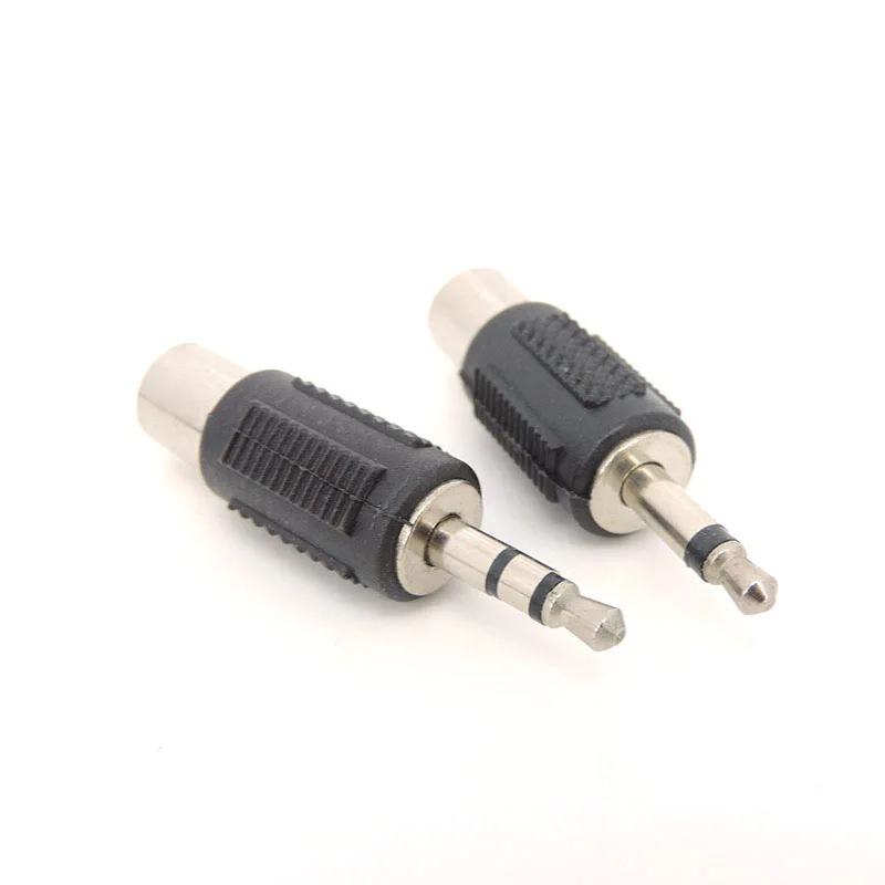 1/5pcs Audio 3.5mm male mono stereo to RCA female Jack Connector 3.5 RCA female 2/3 pole Adapter Plug for Amplifiers Headphone T