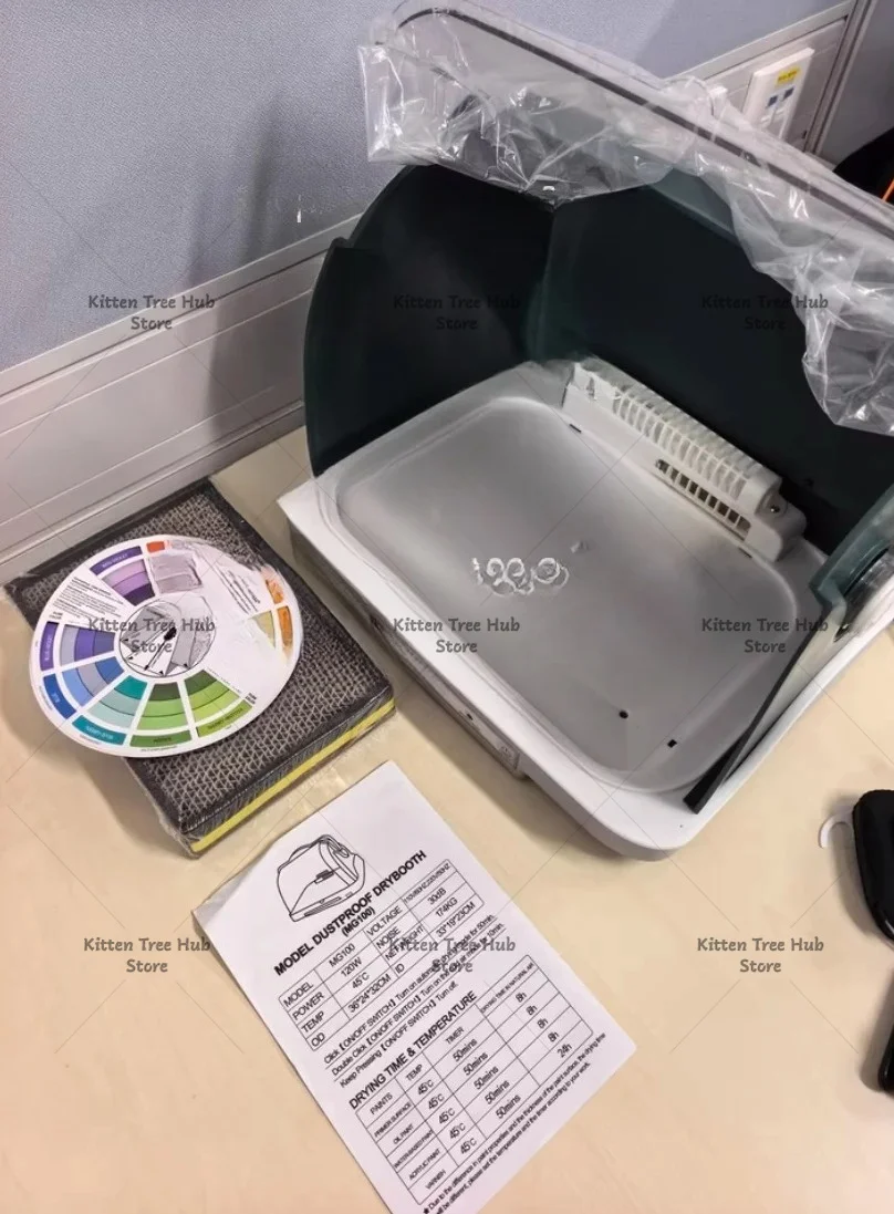 Model paint drying box, paint spraying small dryer, figure coloring ornament, dust-proof paint baking box