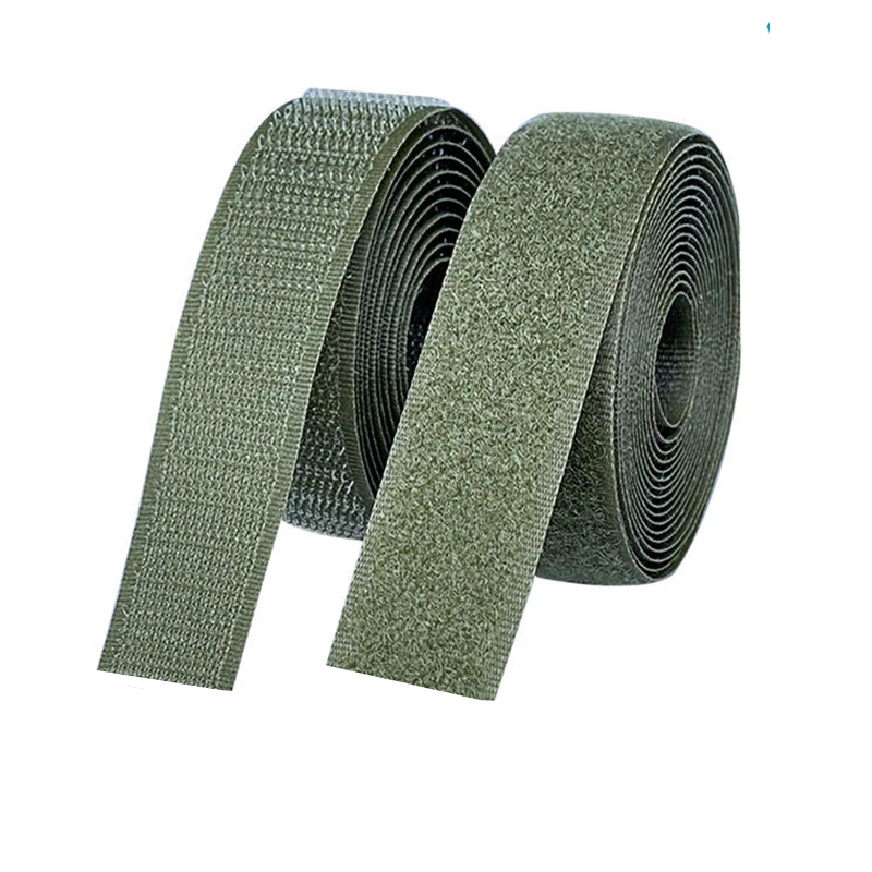 50/100mm Width Army Green Hook Loop Fastener Tape Magic Strap For Strapping Cloth Shose Patch Stickers DIY Sewing Accessories