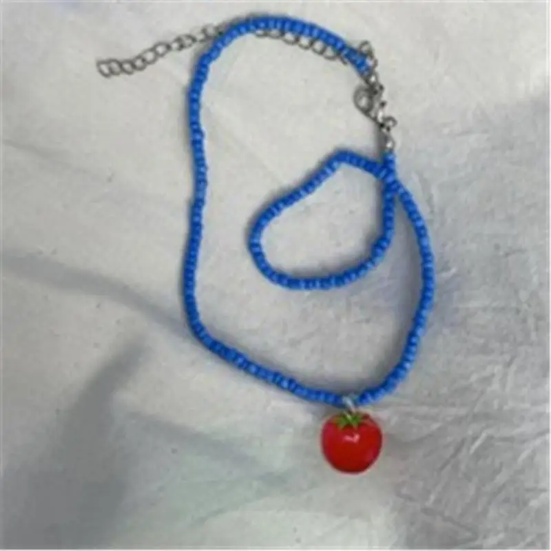 A52E Stylish Multi Color Bead Necklace Elegant Jewelry for Students and Trendsetters