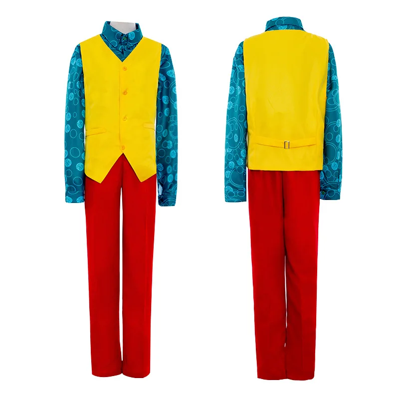 Same style movie Clown movie cosplay red suit set halloween costume  stage costumes set of 4 pieces (coat+vest+shirt+pants)