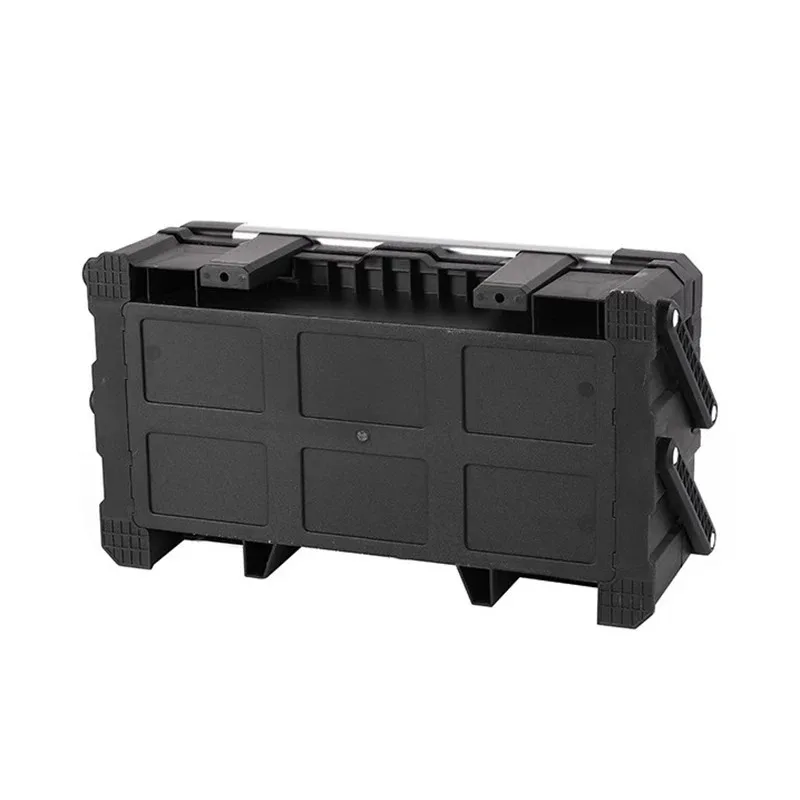 صندوق أدوات كبير متعدد الوظائف بطبقة مزدوجة، صندوق أدوات فرز أجزاء الصيانة، صندوق أدوات محمول محدد للكهرباء