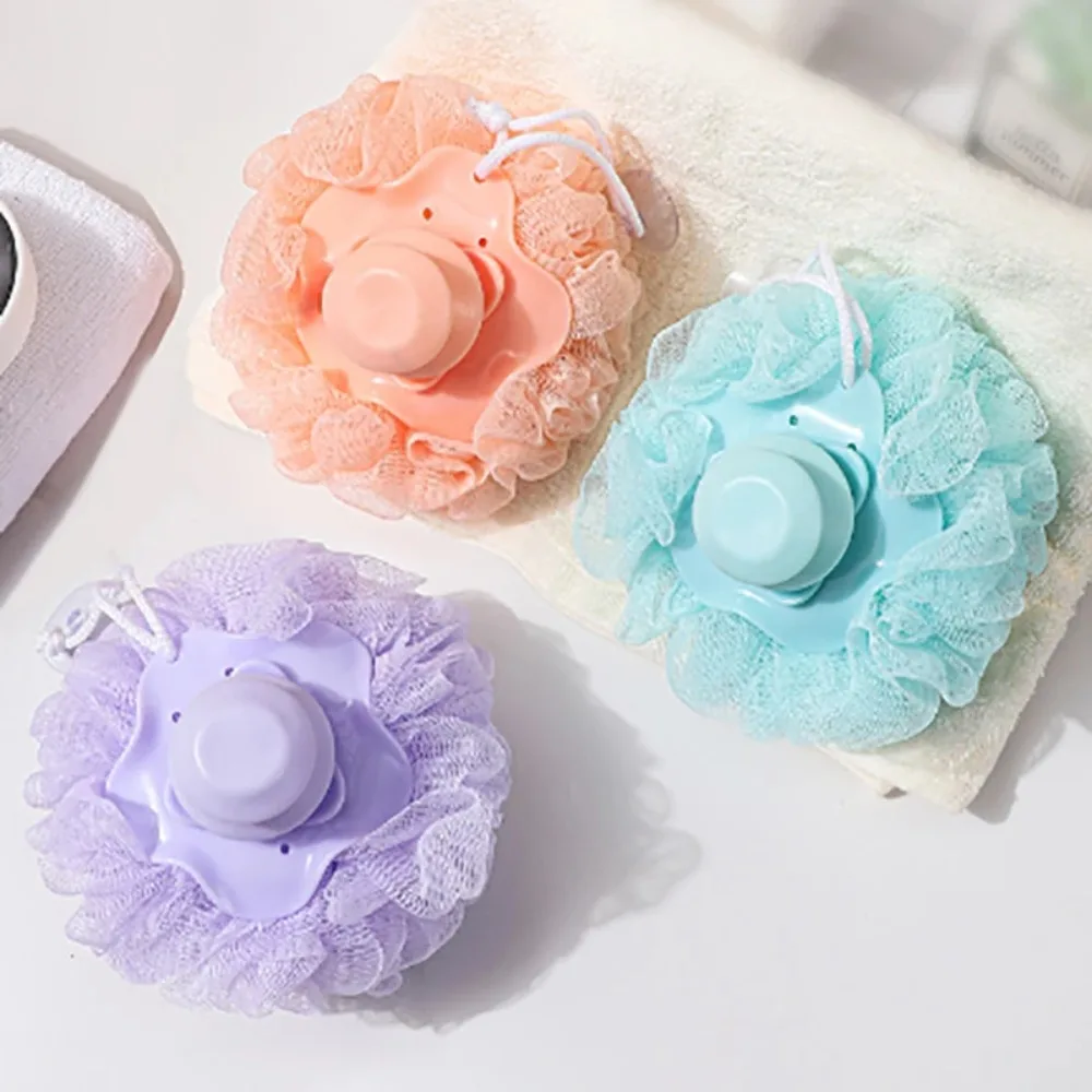 Creative Refillable Bathing Flower Foaming Sponge Body Scrubber Bubble Exfoliating Shower Flower Mesh Ball Body Wash Bath Tools