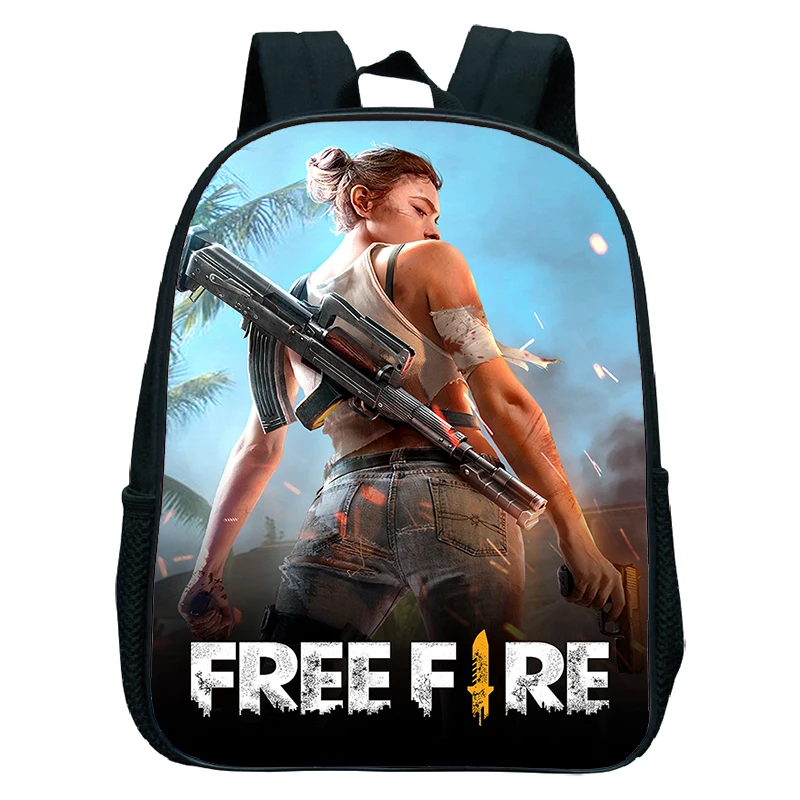 Nylon Free Fire 3D Print Children\'s Backpack Waterproof Mini School Bag for Boys Girls Kindergarten Kids Back To School Gifts