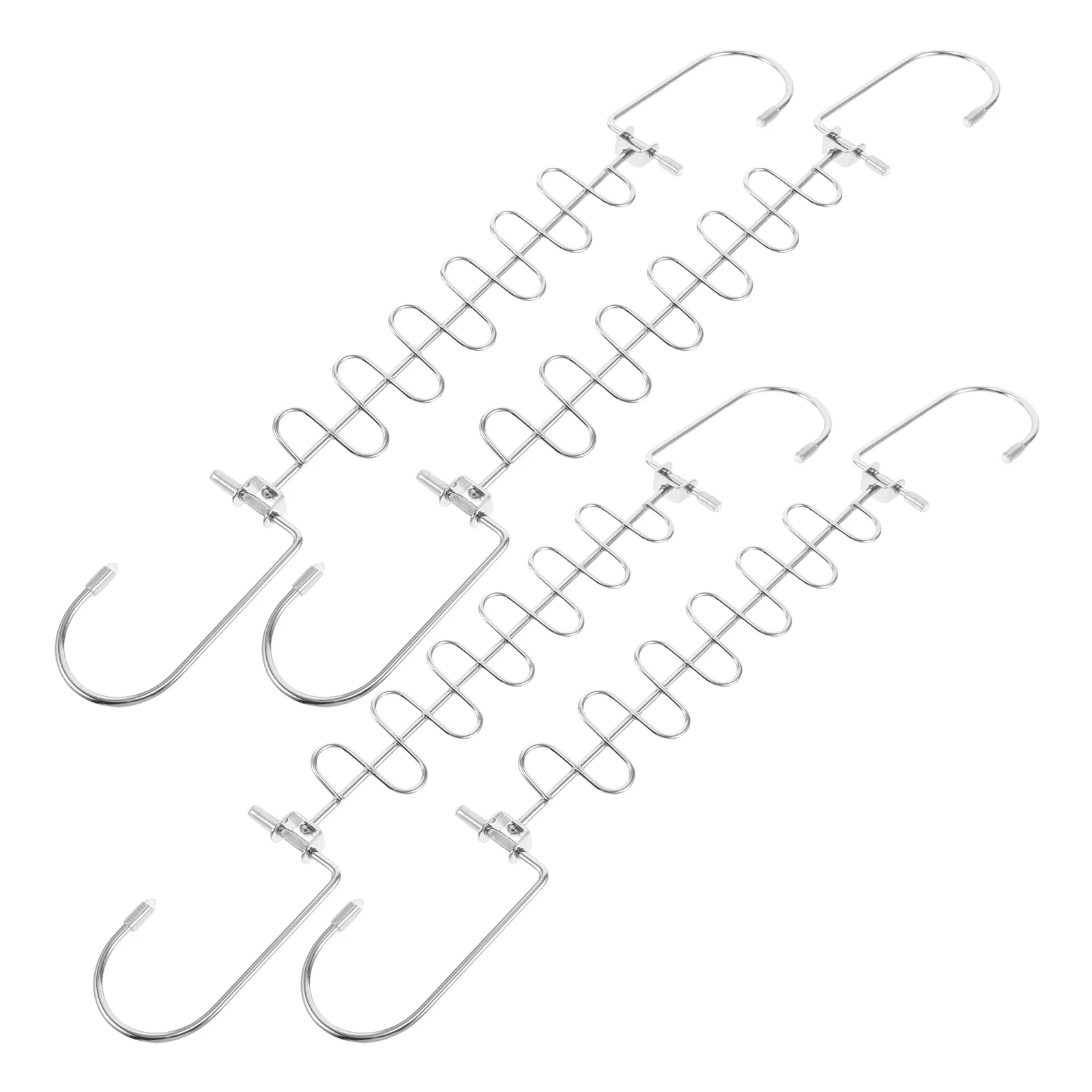 

4pcs Stainless Steel Hangers Space Saving Clothes Rack for Closet Wardrobe Travel Home Shirt Pant Belt Organizer