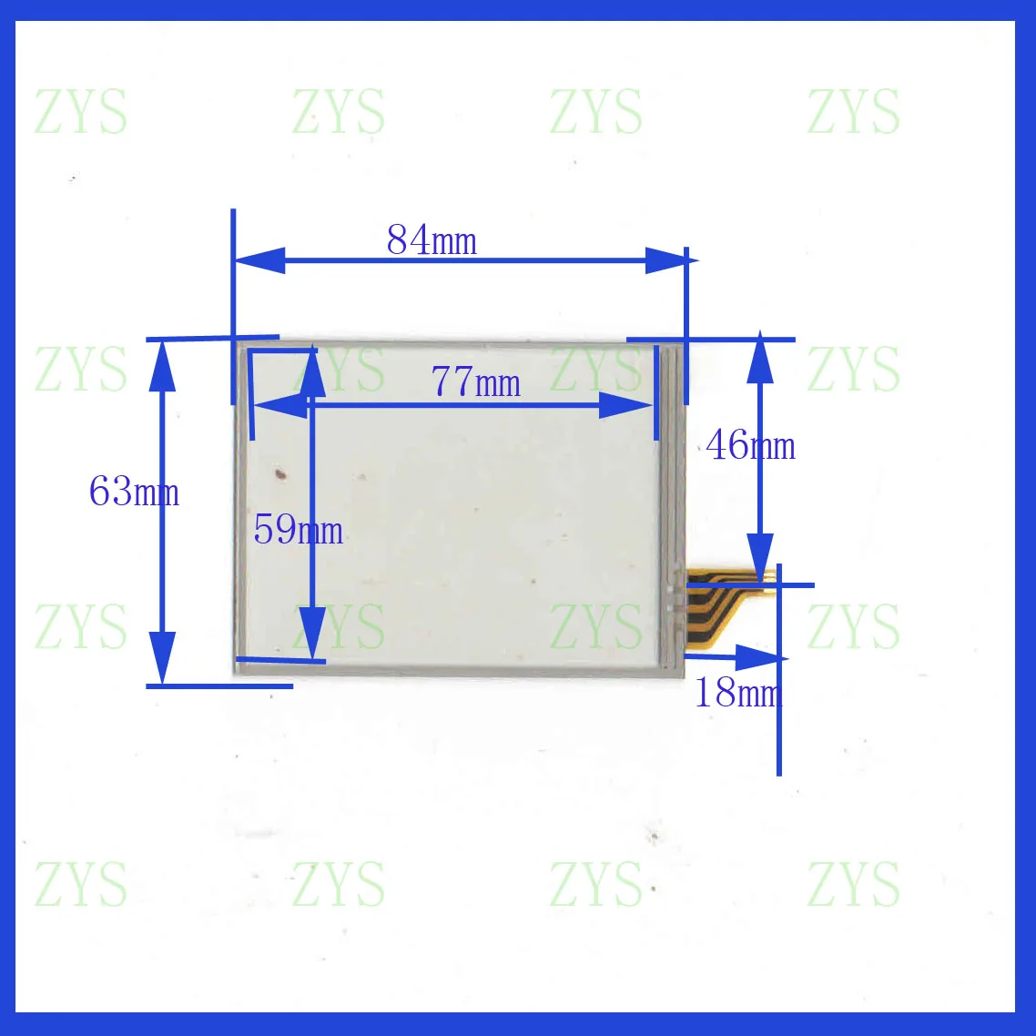 

84*63 3.5inch Touch Screen 84*63mm Digitizer Welding type compatible For GPS car DVD sensor glass