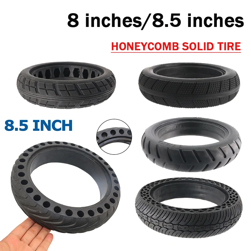 For Xiaomi M365 1S Pro Electric Scooter Anti-Explosion Shock Absorber Damping Spare Wheels 8.5 Inch Honeycomb Tyre Soild Tires