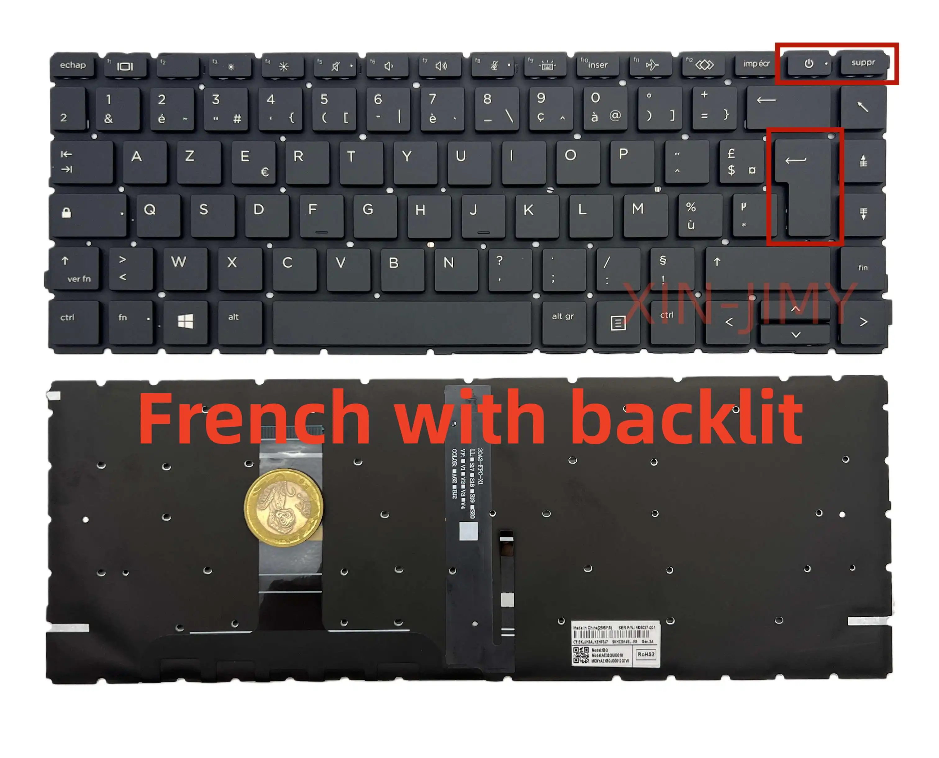 

Клавиатура для ноутбука с французской раскладкой для HP ProBook 440 G8 445 G8 445R G8 HSN-Q27C HSN-Q31C черная с подсветкой