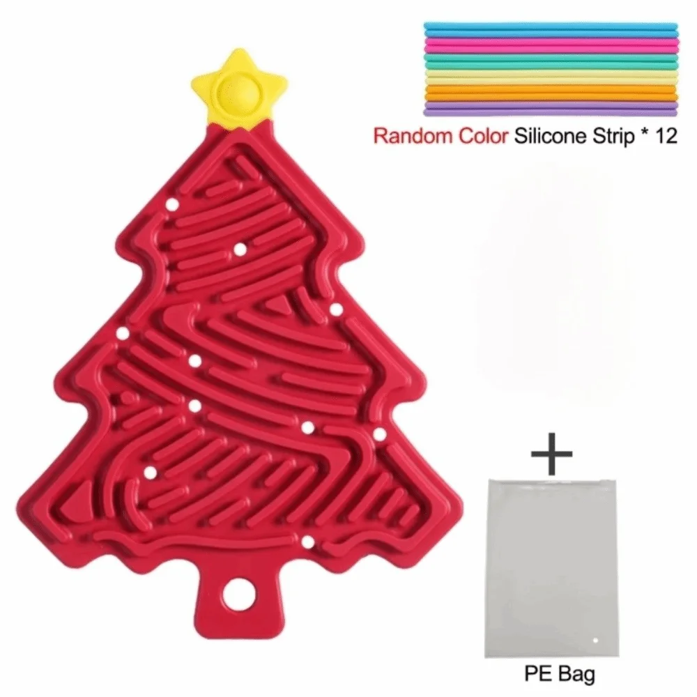 Christmas Tree Sensory Fidget Toy Silicone Portable 3D Shape Jigsaw Puzzle Activity Design Tree Shape 3D Texture Fine Motor Toy