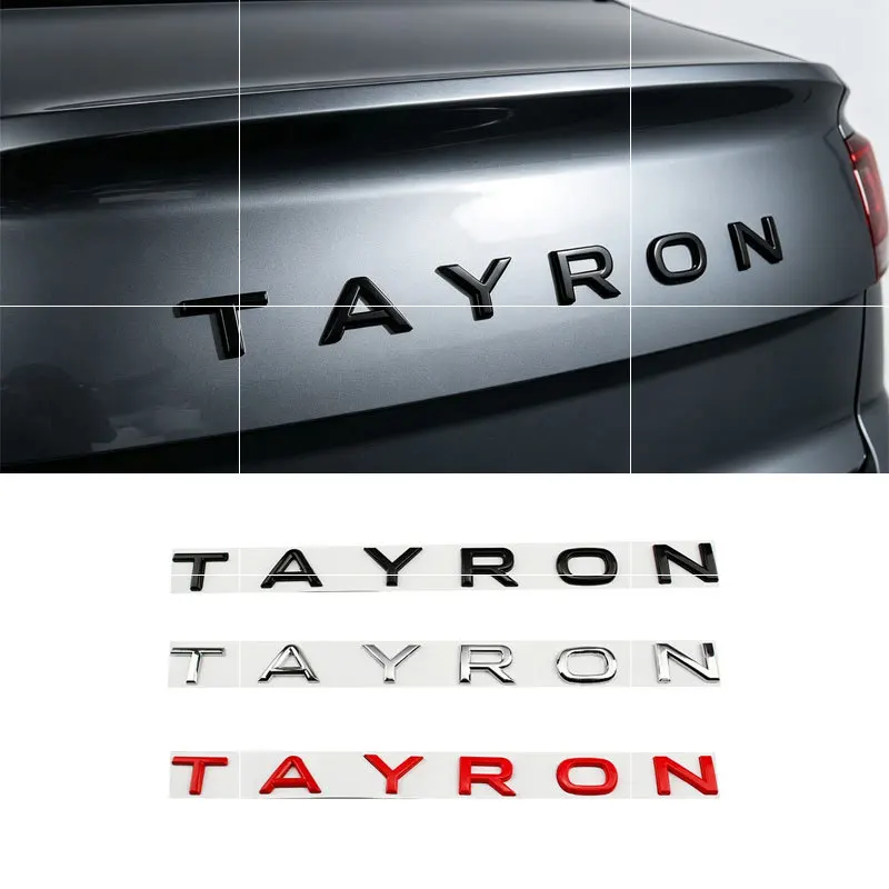Металлическая эмблема-наклейка на багажник автомобиля для Volkswagen VW TAYRON 2021-2024 годов выпуска, аксессуары для тюнинга и стайлинга.