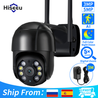 Hiseeu 8MP PTZ Wifi IP Camera Outdoor 5X Digital Zoom Night Vision 3MP 5MP Wireless Video CCTV Surveillance Cameras iCsee P2P