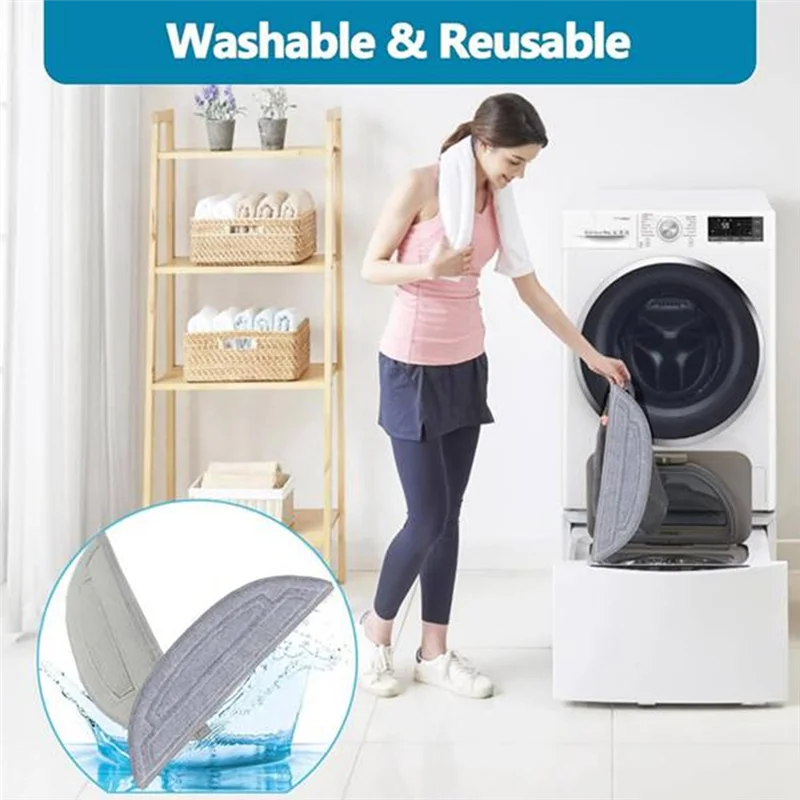 ABZA-12PCS Hochwertige waschbare Wischpads, geeignet für Roborock Saros 10 / G30 / S9 Maxv Ultra Staubsauger
