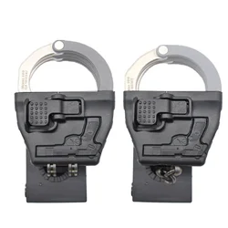 Tactical Handcuff Case Holster 360 Degree Rotatable Manacle Shackle Case Waist Belt Handcuffs Holder HandCuffs Holster Pouch