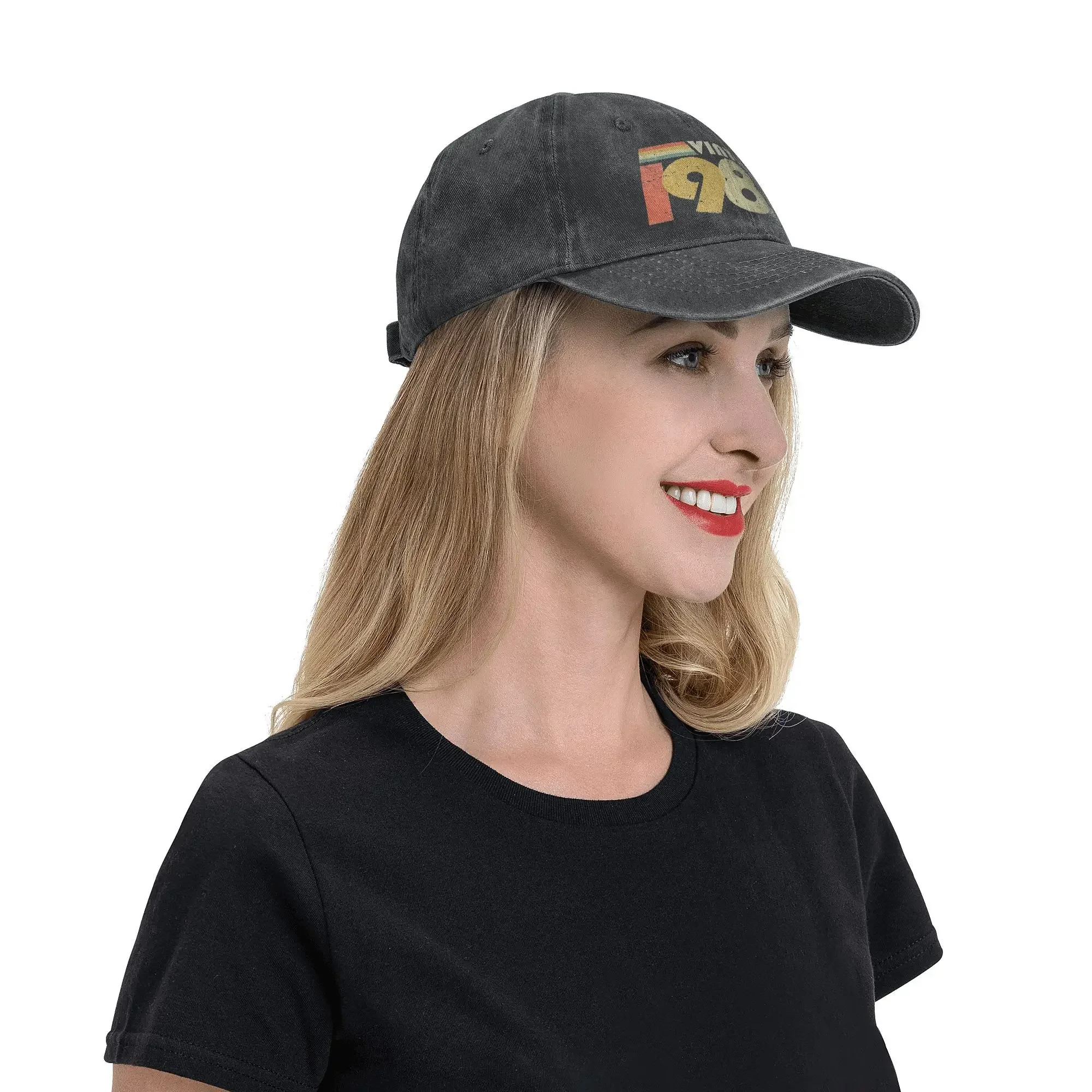 خمر خمر 1985 40th هدية عيد ميلاد المتعثرة تصميم قبعة بيسبول الرجال النساء المتعثرة القطن Snapback قبعة تشغيل قبعات قبعة