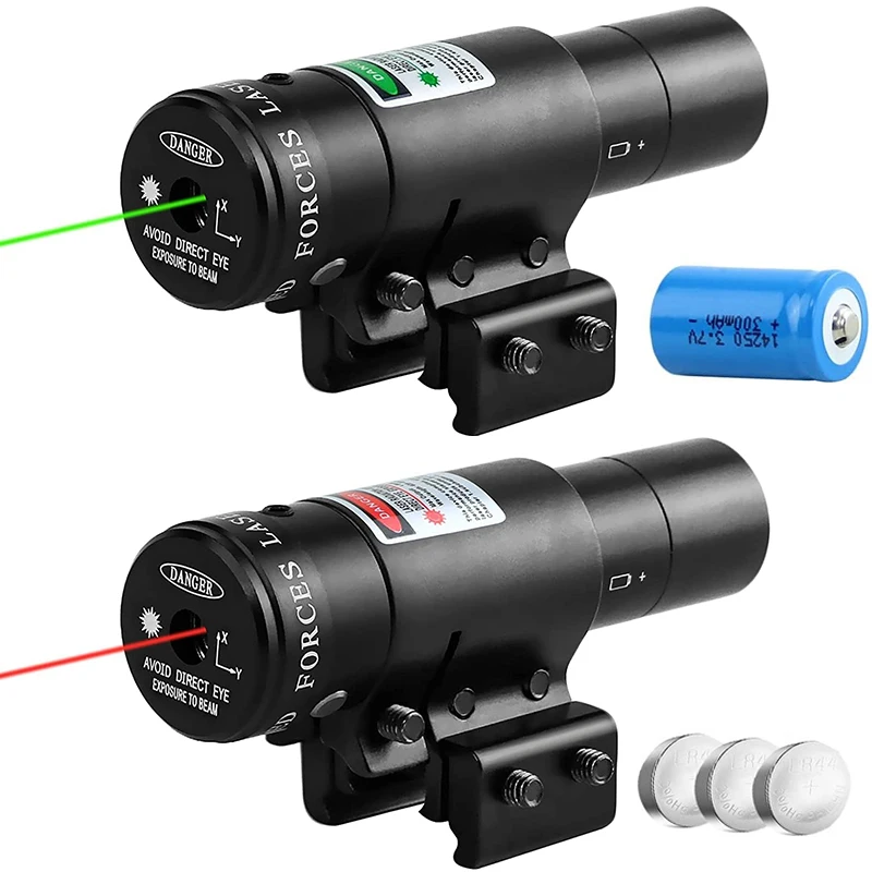 Pandangan Laser titik dapat diatur, berburu kompak menembak merah/hijau Laser pandangan untuk 20mm Picatinny/tenun atau 11mm rel Dovetail