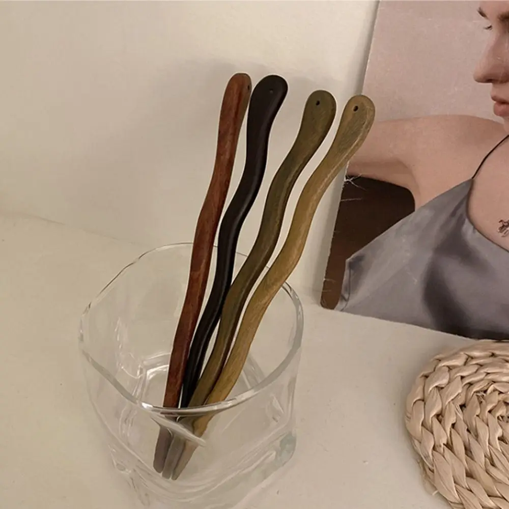 

Simple Elegant Cheongsam For Women For Girl Headwear Hairpin Hair Accessories Wooden Hair Stick Chinese Style Hair Fork