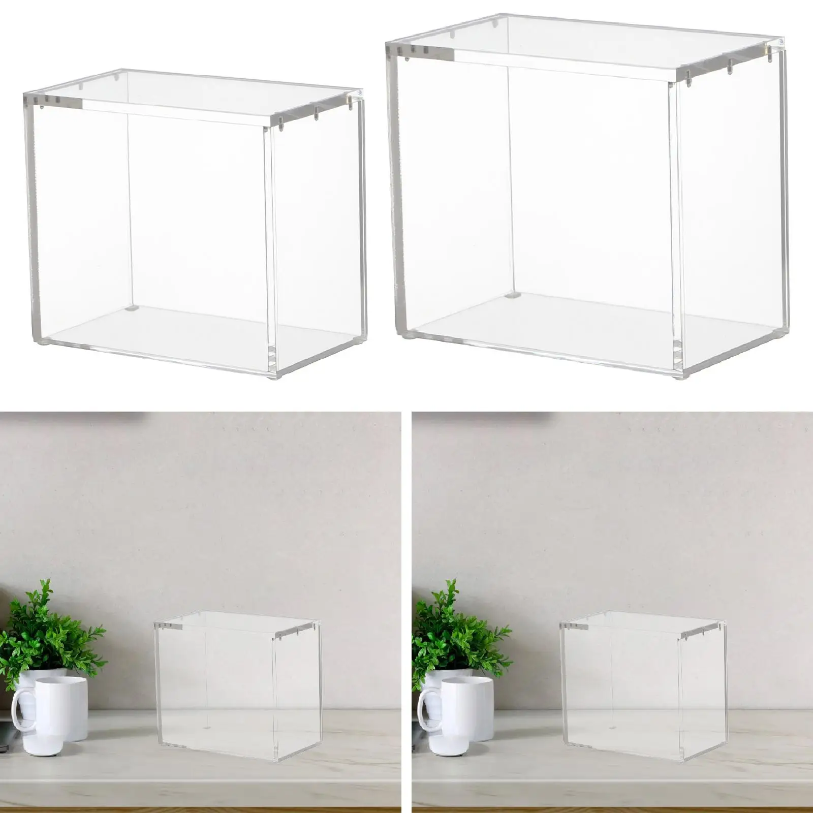 واضح الشكل عرض حالة التخزين المنظم هدية متعددة الوظائف شفافة الغبار الدمى الحديثة الشكل عرض الحاويات