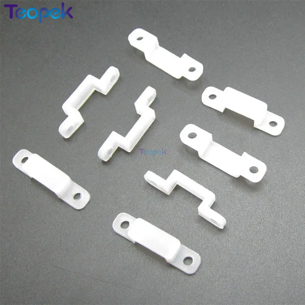 100pcs/lot 8mm 10mm 12mm 15mm Silicon Clip for Fixing IP67 IP68 Tube LED Strip strip light