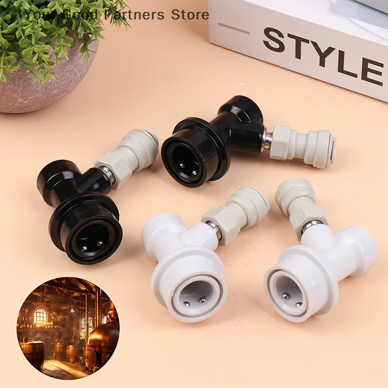 Beer Keg Connector Dispenser Ball Lock Disconnect Kit Gas/Liquid Connectors For 5/16 3/8 Hose Tube With Push-in Quick Joint