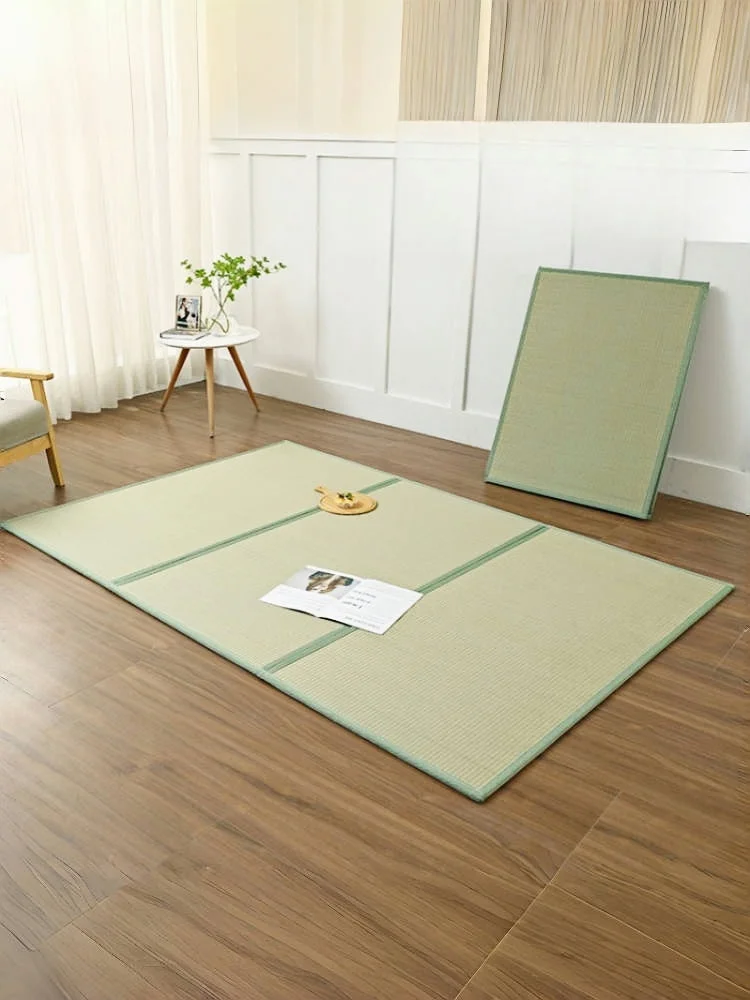 3 Fold Japanese Tatami Mat Igusa Traditional Mattress Floor Carpet Foldable Straw Mat Sleeping Bed Used Under Futon