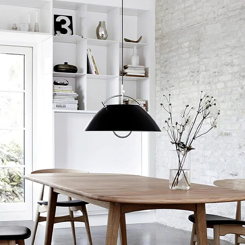 Denemarken Zwart/wit Rotundity Smeedijzeren LED Plafond Hanglampen Moderne Woonkamer Slaapkamer Restaurant Keuken Hanglampen