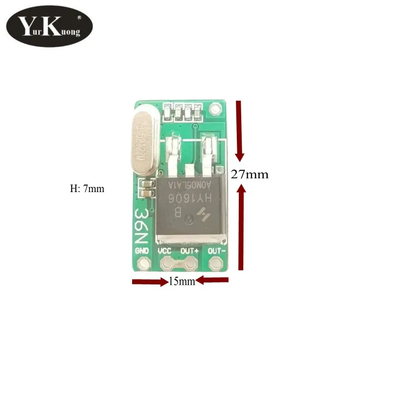 6V-36V Remote Switch Tiny Mos Wireless Remote Switch 3V-24V Remote Control Transmitter PCB board Input Power Transmitting Signal