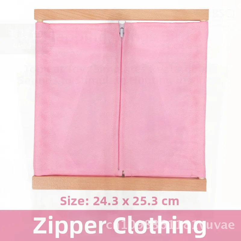 ของเล่นมอนเตสซอรี่สำหรับเด็กอายุ 0-3 ปี ของเล่นเสริมพัฒนาการเรียนรู้ชีวิตประจำวัน ชุดโครงไม้ฝึกผูกเชือกรองเท้า ติดกระดุม ซิป - ทำจากไม้