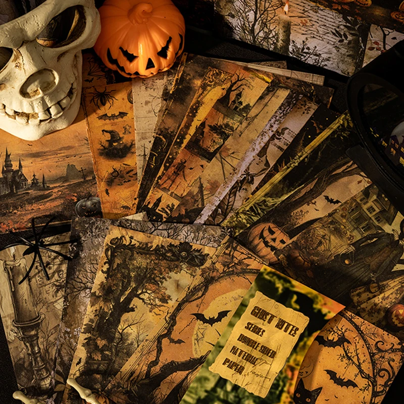 Mr Paper 84pcs Ghost Notes Series Double Sided Material Paper Book DIY Handbook Collage Calendar Diary Phone Case Notebook