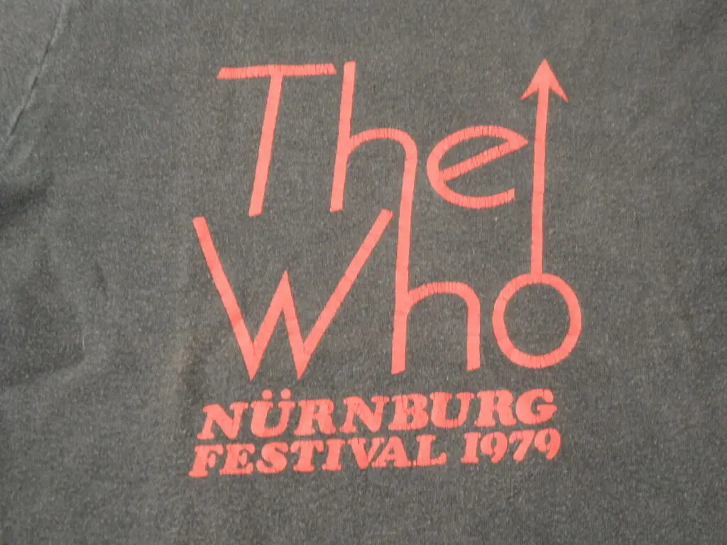 The Who Nurnburg Festival 1979 T Shirt Nurnberg Nuremberg Daltrey Townsend