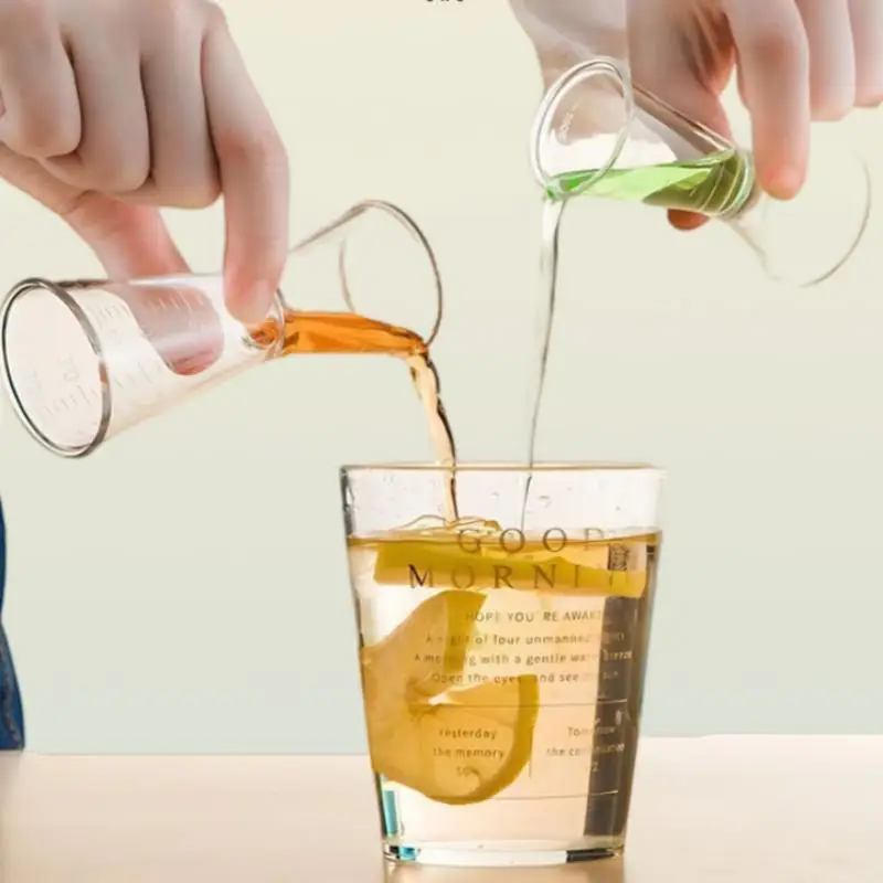New PC Measure Cup 20/40cc Transparent Cocktail Shaker Kitchen Supplies 20/40cc Double-headed