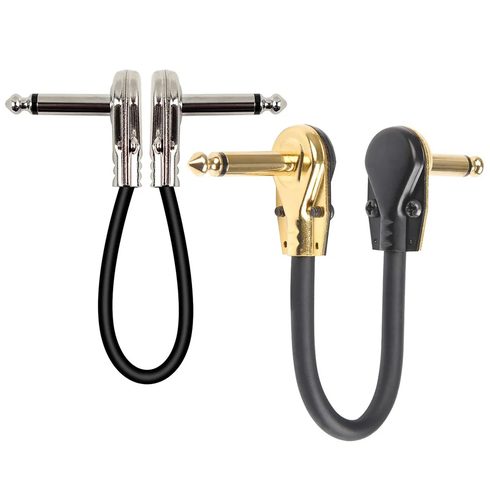 

2pcs Guitar Effect Patch Cable For Electric Guitar Bass Effector Pedal Black Durable Professional Audio Cable Musical