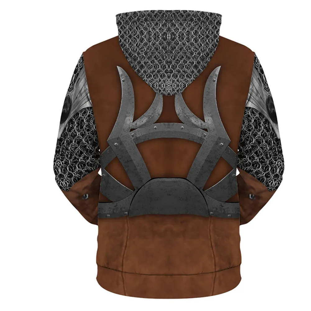 Baldurs Gate 3 Cosplay Costume pour hommes, sweat à capuche imprimé en 3D, sweat à capuche cosplay arion, pull fantaisie, streetwear décontracté,