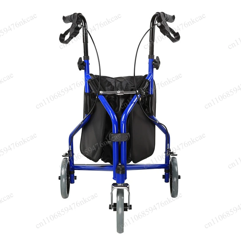 Rehabilitation assistance trolley shopping cart foldable with brake walking aid driving three wheels