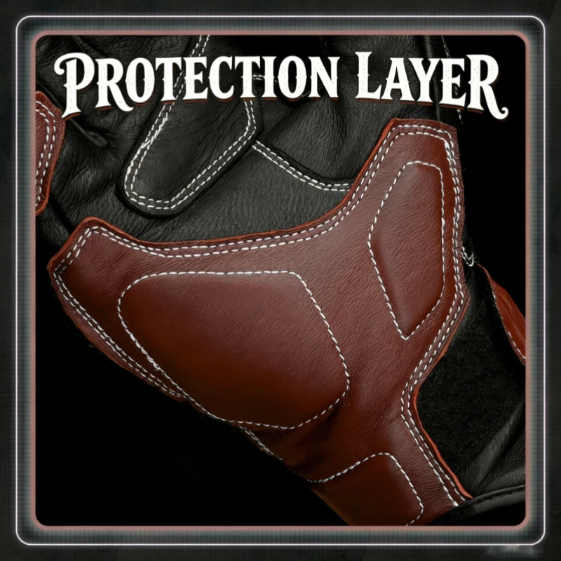 Winter Warm Motorcycle Leather Gloves Full Finger Windproof Waterproof Cold Resistant Anti-fall Protective Glove Accessories