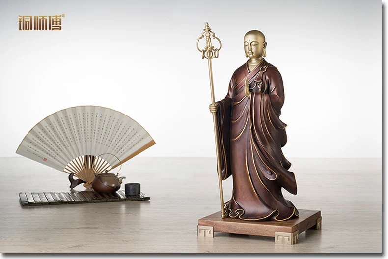 54CM LARGE-- home LIVING ROOM TOP COOL Decor -Buddhism RETRO Ksitigarbha CHAN DAO ART Hand engraving bronze statue sculpture