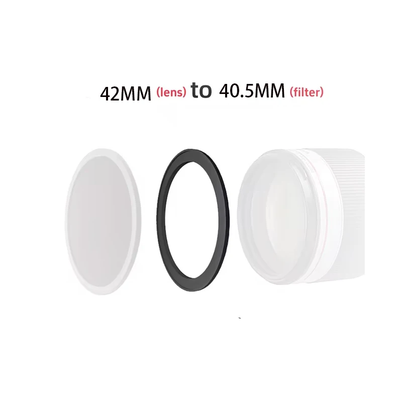 RISE(UK) 42mm-40.5mm /42mm-42mm/ 42mm-43mm/ 42mm-46mm/ 42mm-48mm/ 42mm-49mm/ 42mm-52mm/42mm-55mm Step Down Filter Ring Adapter