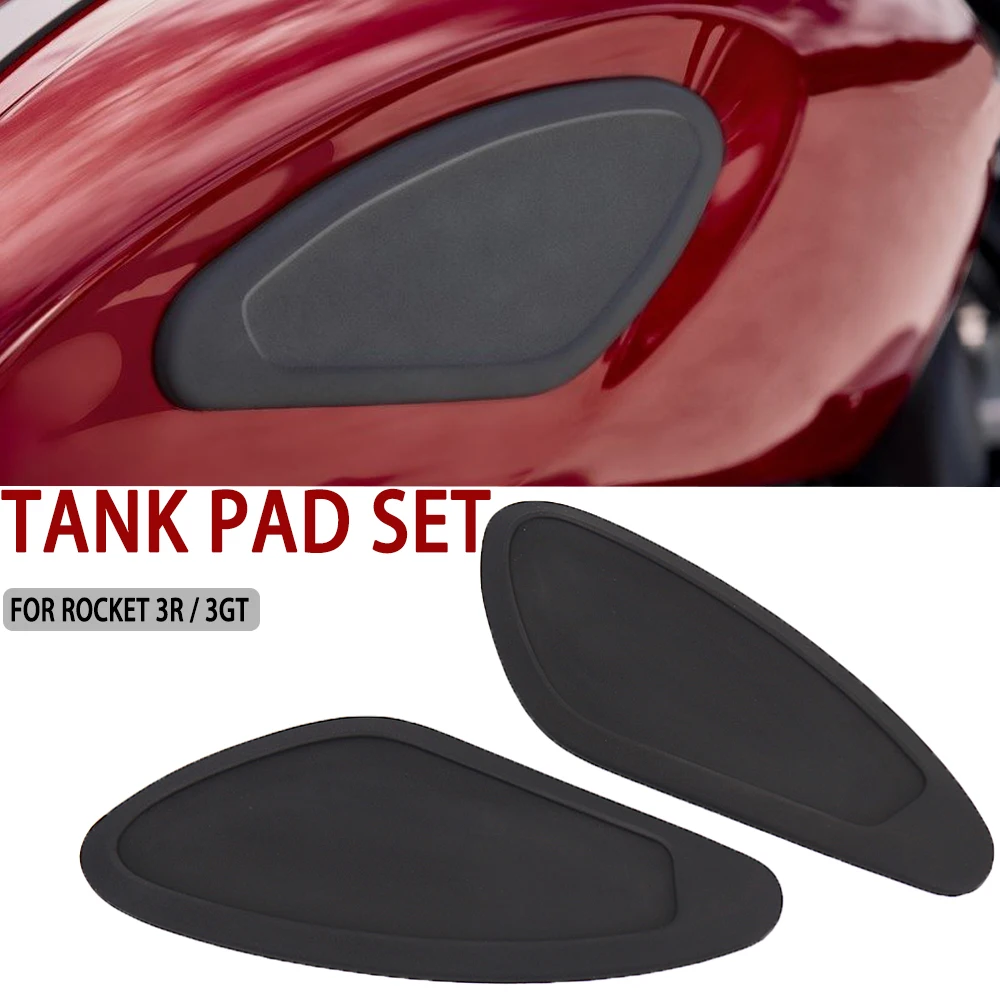 Black High-quality wear-resistant Retro Rubber Sheath Knee Tank pad Grip Decal Pad Fit For ​Rocket 3R For Rocket 3GT