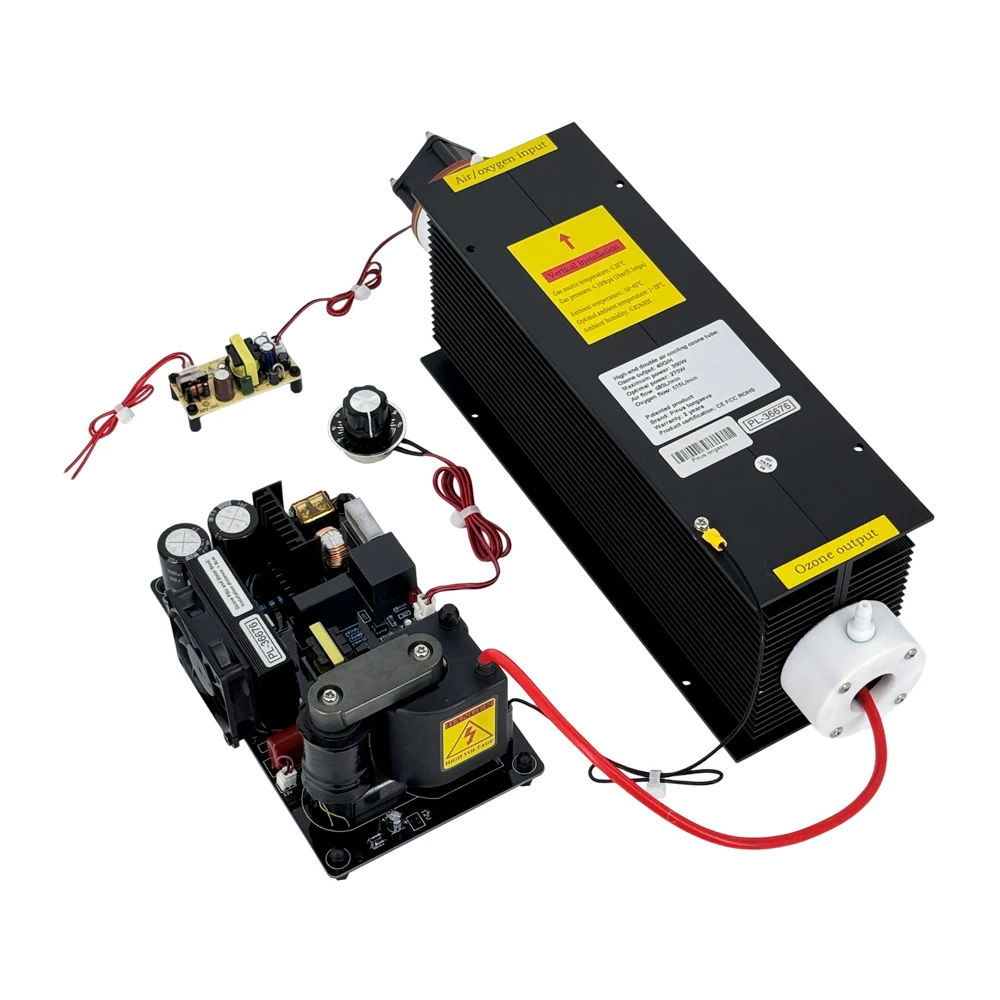 مجموعة عالية الجودة من 40 w كوارتز سوداء 10 كيلو هرتز أنبوب قابل للتعديل تبريد هواء مزدوج مولد الأوزون نظام معالجة المياه بالأوزون