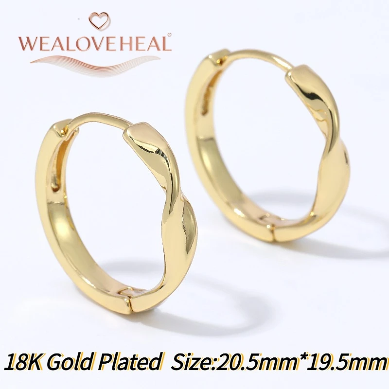 18K vergoldete Messing-Mobius-Creolen, geometrische Twist-Huggie-Ohrringe für Damen, Instagram-Stil, Alltagsschmuck, Party-Schmuck, Geschenk – Detail 21