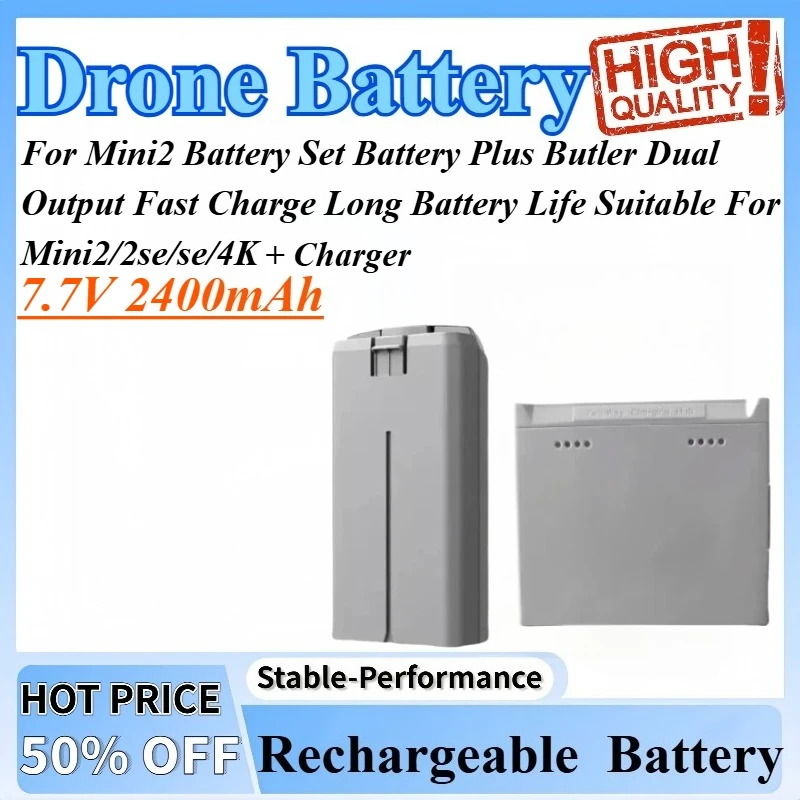 

7.7V 2400mAh For Mini2 Battery Set Battery Plus Butler Dual Output Fast Charge Long Battery Life Suitable For Mini2/2se/se/4K