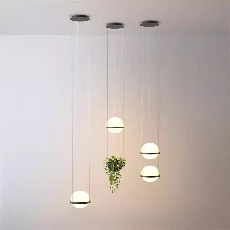 Candelabro nórdico moderno Bauhaus vintage verde para restaurante, lámpara de diseño de un solo cabezal para tienda, cafetería, mesa y bar