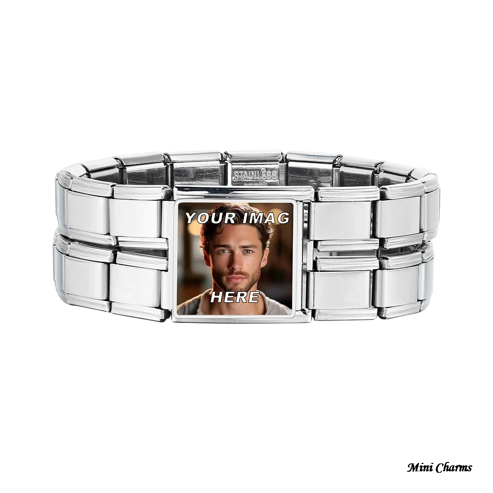 ميجا سوبر ستاندرد مخصص تخيل الصورة الإيطالية سحر ربط صالح 9/18 مللي متر سوار الفولاذ المقاوم للصدأ DIY صنع خرز للمجوهرات #4