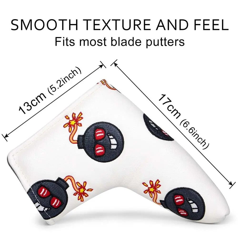 Golf Mallet Putter Cover Putter Headcover Protector Case Bomb Golf Headcover Putter Protector Golf Club Head Cover Putter Cover