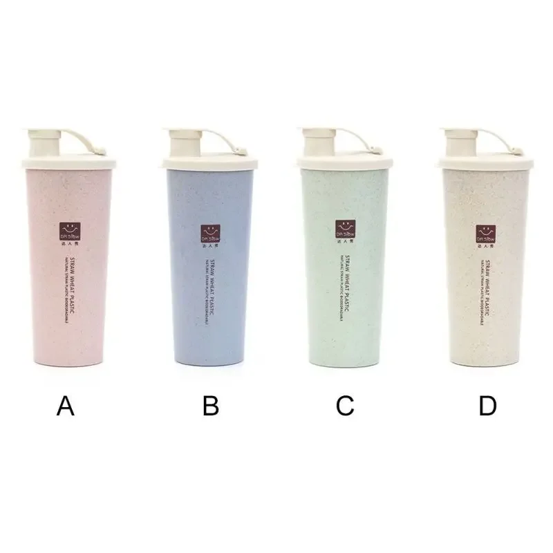 Wheat Straw Travel Mug Thermo Bottle Office Coffee Tea Bottle Cups Straw Plastic Thermal Insulatio Cup Thermos for Tea Drinkware