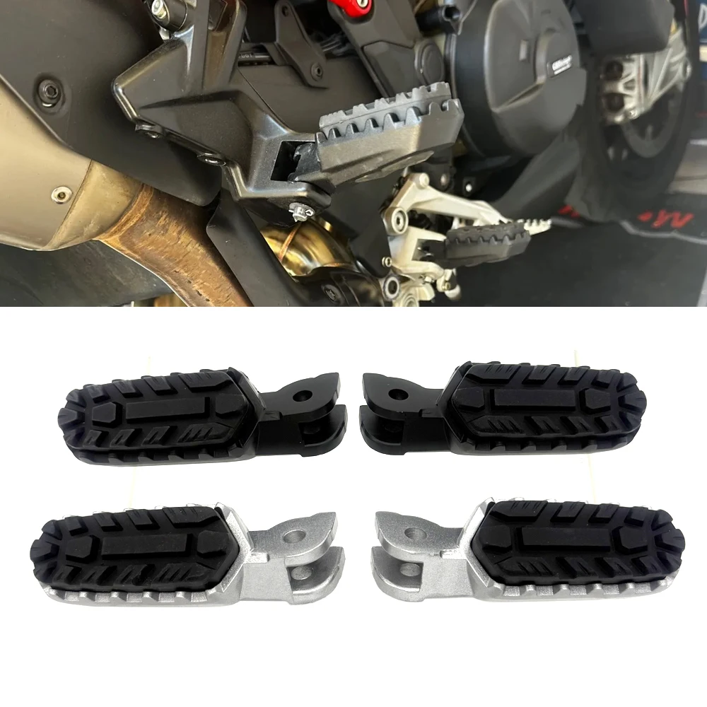 Motorcycle Front Rear Footrest Foot Pegs Pedals For Ducati Multistrada V4/ V4S/ RS/ Pikes Peak/ Rallly Multistrada V2 V2S 2021+