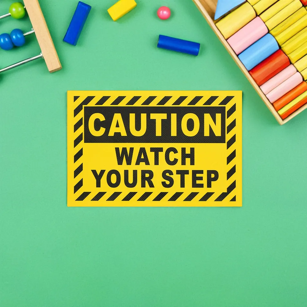 Watch Your Step Sign Sticker PVC Anti-Slip Herringbone Pattern Caution Stair Safety Warning for Indoor Outdoor Workplace Garden