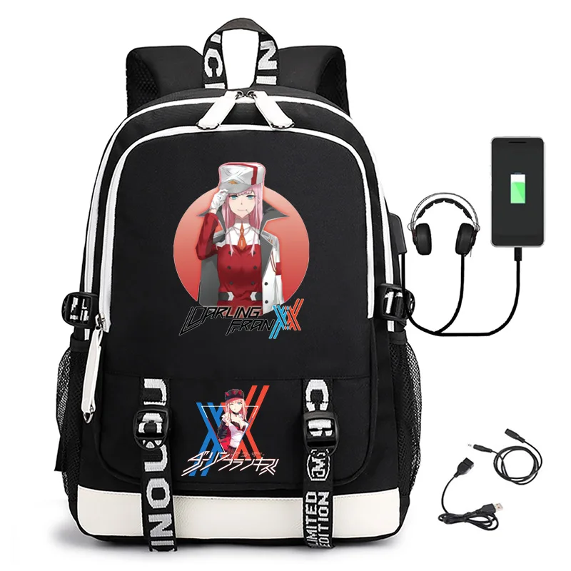 Liebling in die Franxx Anime Rucksack Primäre Und Mittleren Schule Studenten Jungen Mädchen Schul Frauen Männer Casual Laptop Rucksack