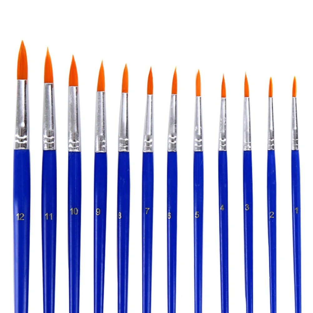 

12PCS Oil Paint Brush Watercolor Brushes Professional Paintbrush Set Painting Accessories Acrylic Gouache Art Supplies
