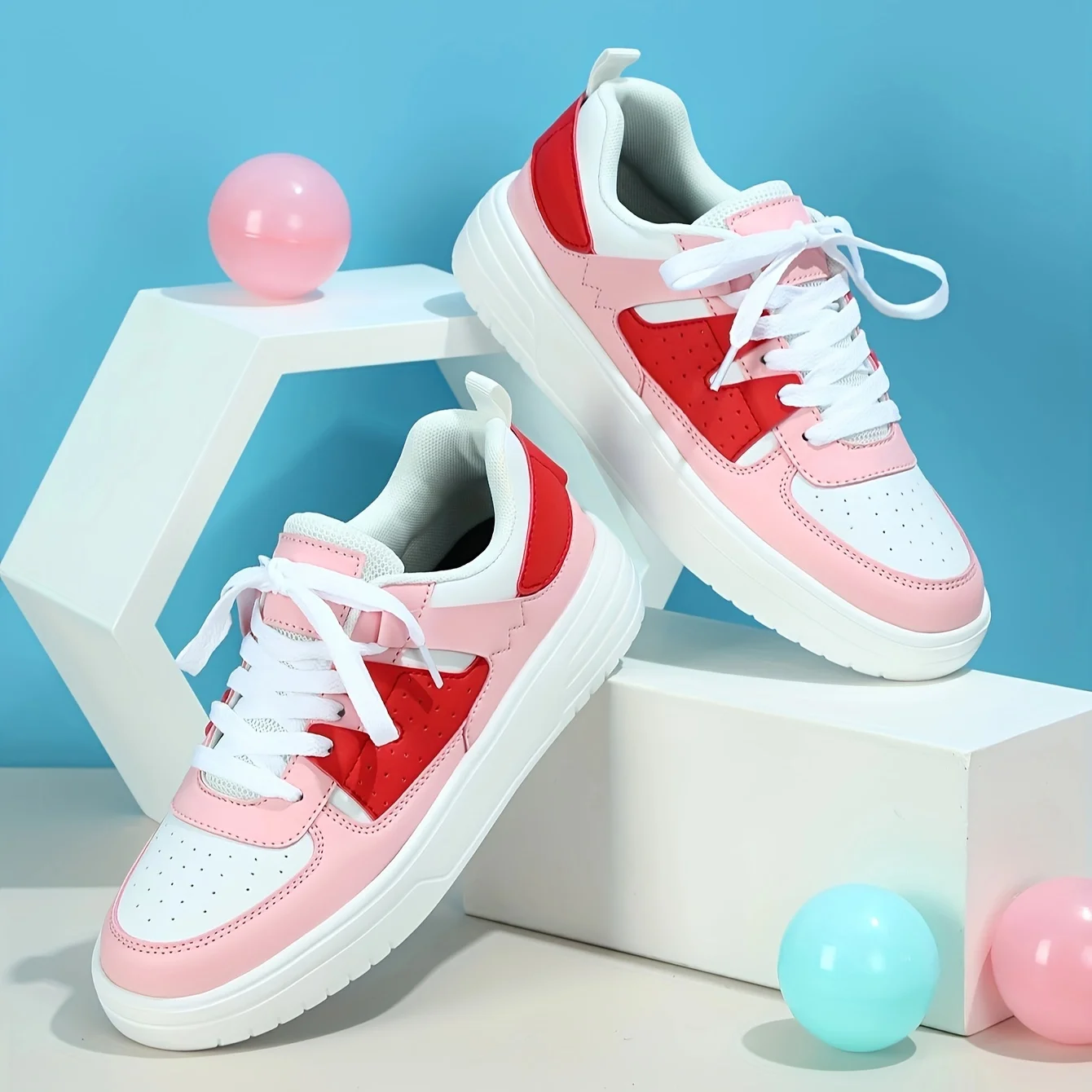 All-Season Color Block Sneakers  Breathable, Height-Boosting, Non-Slip - Perfect for Running & Skate, Durable and Stylish