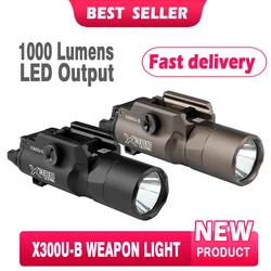 Metal X300U-B Scout Light Tactical X300 X300U LED Flashlight 1000lm Fit 20mm Picatinny Rail Airsoft Hunting Gun Weapon Lights